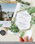 Tropical Save the Date With Photo Template