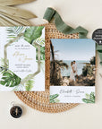 Tropical Save the Date With Photo Template