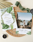 Tropical Save the Date With Photo Template