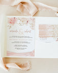 Aurora | Rose Gold Wedding Invitation Suite Template