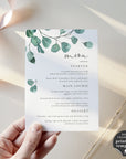 Luisa | Eucalyptus Wedding Menu Template