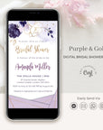 Violetta | Purple Bridal Shower Electronic Invitation