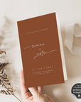 SIENNA Terracotta Wedding Program Template