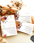 Ambra | Fall Wedding Invitation Template with RSVP