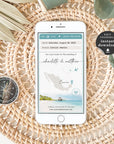Mira | Boarding Pass Tropical Save the Date Evite