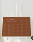 SIENNA Alphabetical Seating Chart Wedding Template