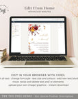 Ambra | Fall Wedding Invitation Template with RSVP