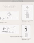 Giulia | Minimalist Wedding Table Seating Cards Template