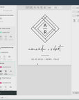 Giulia | Modern Geometric Wedding Logo Design Template