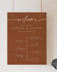 SIENNA Wedding Order of Events Sign Template