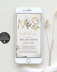 Flora | Rustic Bridal Shower Electronic Invitations