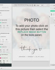Giulia | Minimalist Wedding Thank You Card With Photo Printable