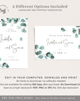 Luisa | Eucalyptus Wedding Welcome Sign Template