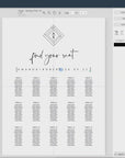 Giulia | Printable Wedding Seating chart Template
