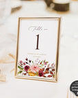 Ambra | Fall Wedding Table Numbers Printable