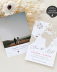 Sofia | World Map Save the Date Card Template