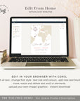Sofia | World Map Save the Date Card Template