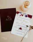 Rossella | Burgundy Wedding Invitation Printable