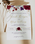 Rossella | Burgundy Wedding Invitation Printable