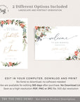 Natalia | Christmas Wedding Reception Signs Template