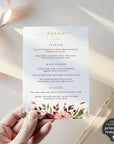 Ambra | Template for Wedding Menu