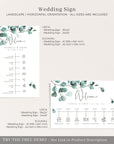Luisa | Eucalyptus Wedding Timeline Sign Template