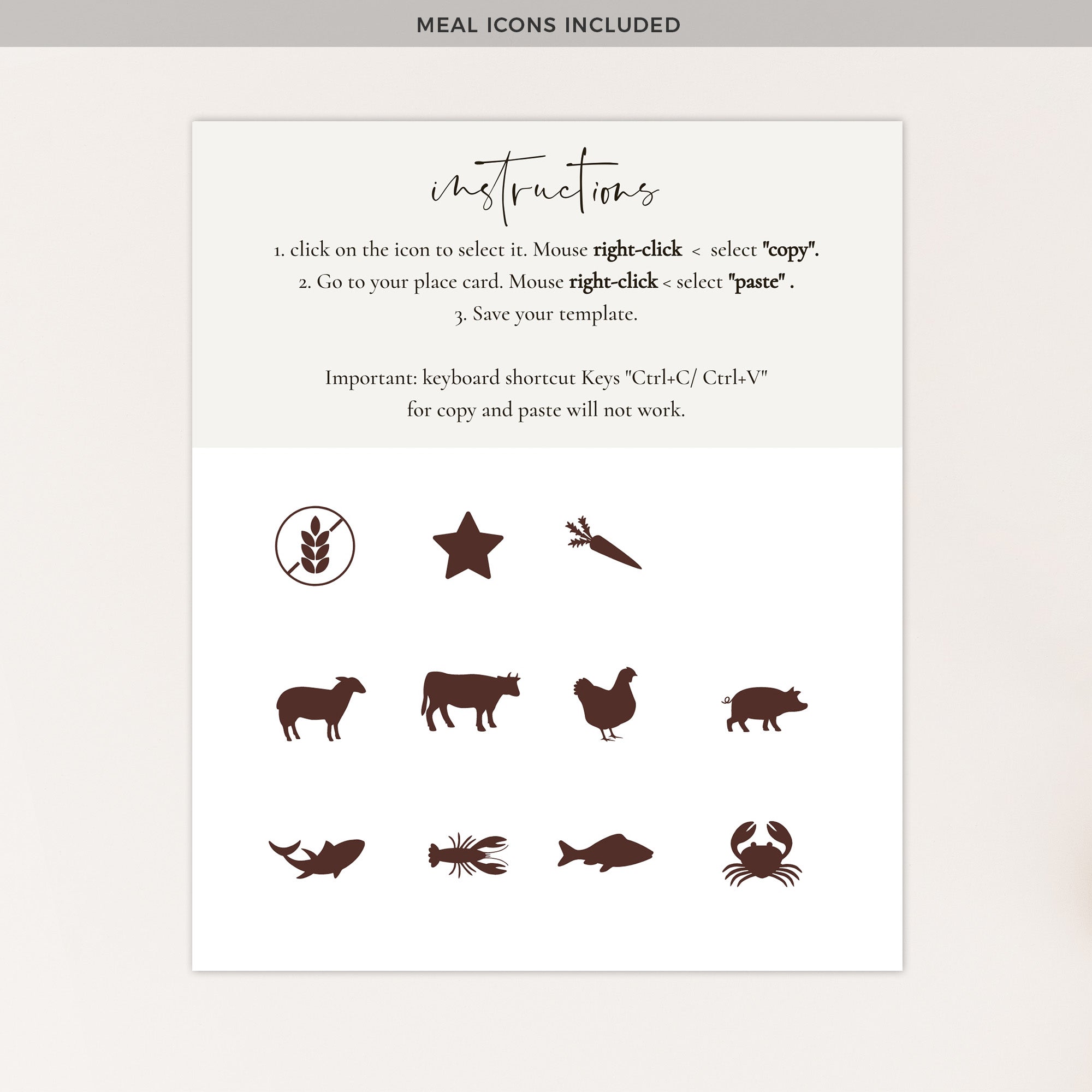 Ambra | Wedding Place Cards Template
