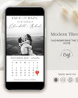 Modern Calendar Save the Date Digital Invitation