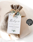 Flora | Rustic Wedding Favour Tags Template