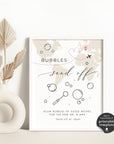 Sofia | Bubbles Send Off Wedding Sign Template