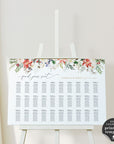 Natalia | Christmas Wedding Seating Chart Template
