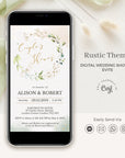 Flora | Rustic Couples Shower Electronic Invitations