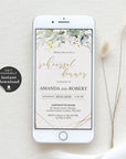 FLORA Greenery Rehearsal Dinner Digital Invitation