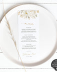 Dora | Printable Wedding Menu Template