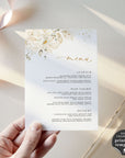 Dora | Printable Wedding Menu Template