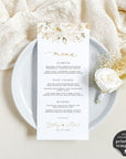 Dora | Printable Wedding Menu Template