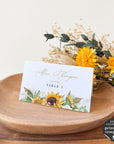 Marisol | Sunflowers Wedding Place Cards Template