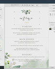 Flora | Wedding Menu Template