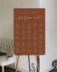 SIENNA Terracotta Seating Chart Template Alphabetical
