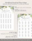 Flora | Printable Template for Seating Chart Wedding