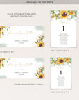 Marisol | Sunflowers Wedding Seating Cards Template