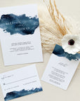 GRETA | Destination Beach Wedding Invitation with Rsvp Template