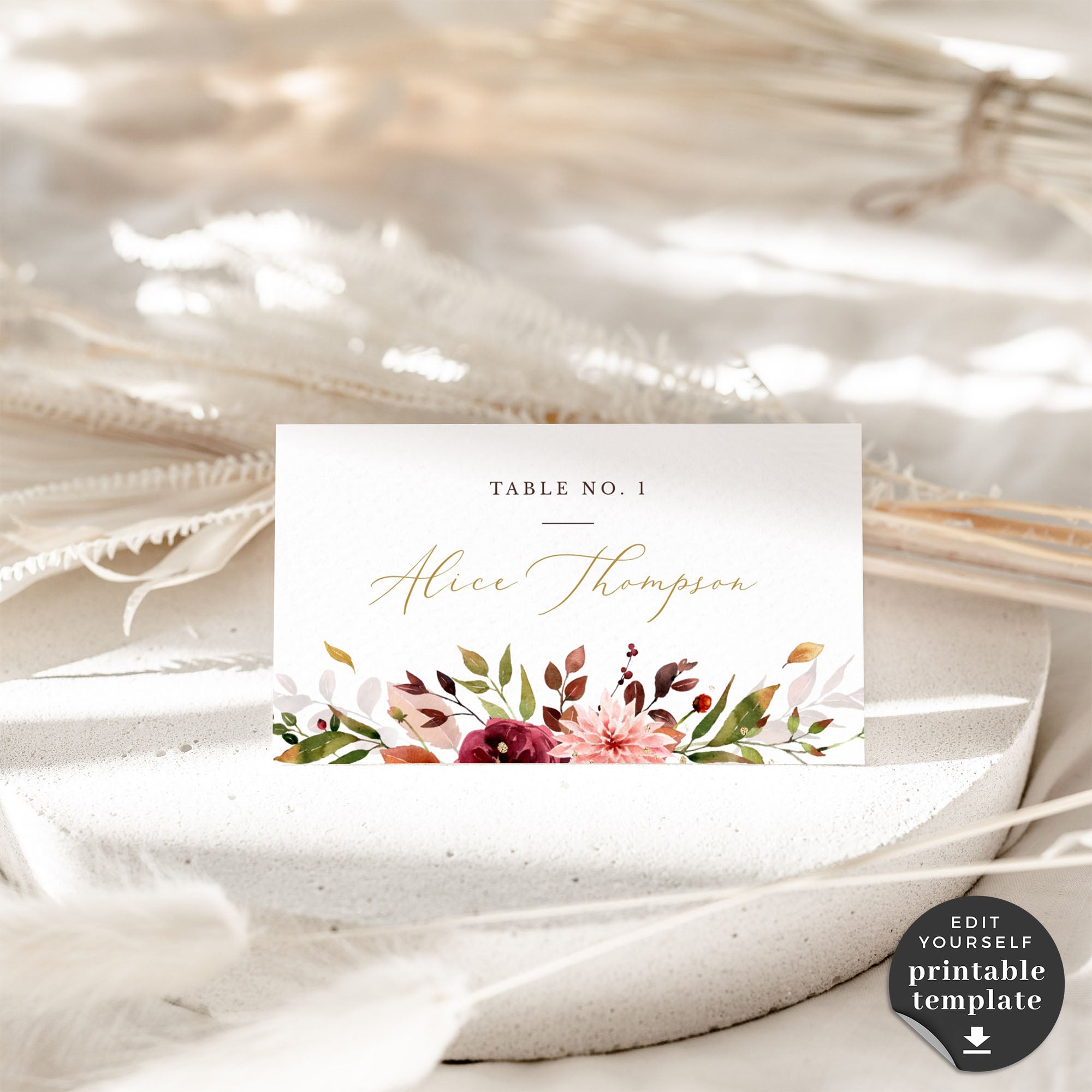 Ambra | Wedding Place Cards Template – Creative Things Studio, image size:2000x2000