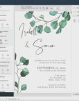 Luisa | Printable Eucalyptus Wedding Invitation Template