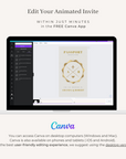 Passport Wedding Invitation Video Template - White & Gold