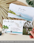 Mira | Tropical Save the Date Boarding Pass Template