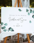Luisa | Eucalyptus Wedding Welcome Sign Template