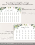 Flora | Printable Template for Seating Chart Wedding