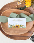 Marisol | Sunflowers Wedding Place Cards Template