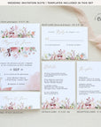Fiorella | Romantic Wedding Invitation Set Template